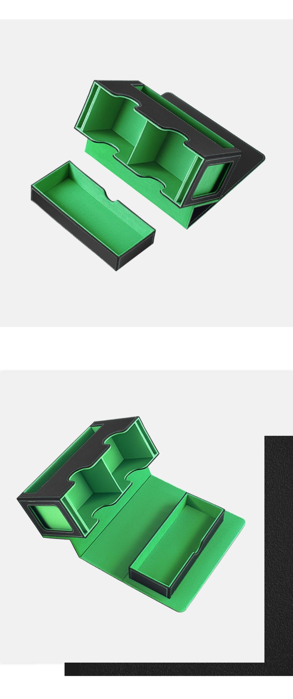Double Deck Box Magnetic Closure Card Deck Box Large Capacity Card Storage Box Deck Box Strong Magnet Card Deck Case