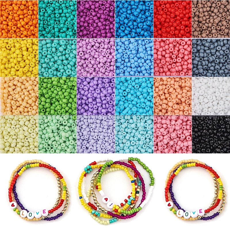 1Box 3mm Czech Crystal Charm Beads Glass Seed Bead Box Set For DIY Bracelet Earrings Bracelet Jewelry Making Accessories