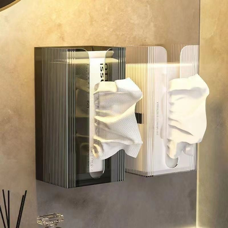 Tissue Box Wall Mounted Kleenex Wash towel storage box Toilet Bathroom kitchen Hang Upside Down Tissue box