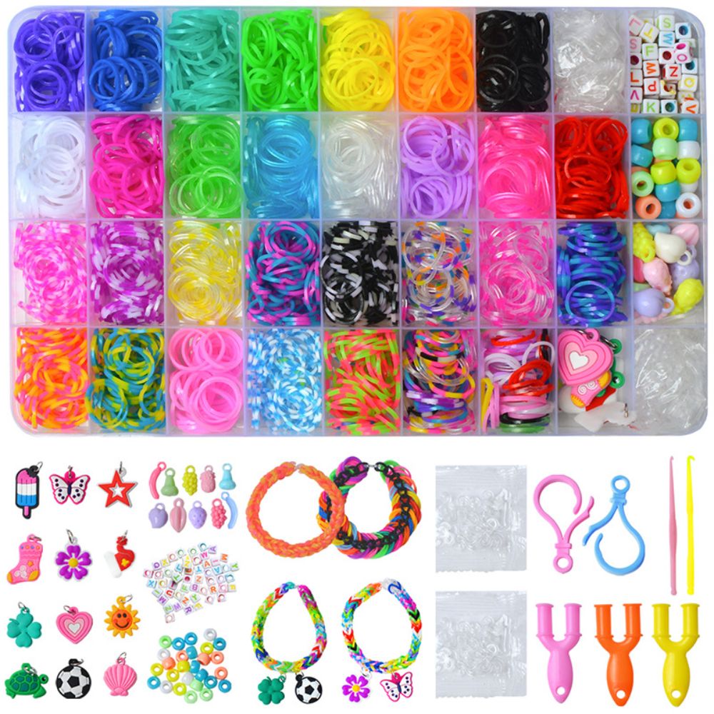 30 Colors Loom Rubber Bands For DIY Refill Bracelet Making Craft Kits Loom Twist Bands With More Accessories In Storage