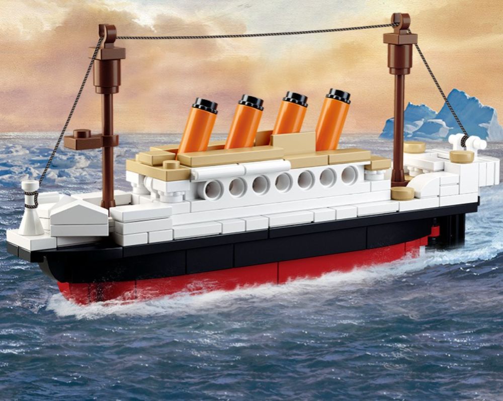 Titanic Ship 3D Model Building Blocks Kids Educational Toys Compatible Birthday Gift Set For Kids Toys