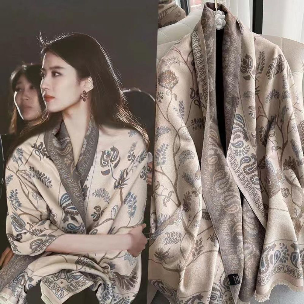 Thick Shawl, Pattern, Scarf, Windproof, Winter, Cashmere Scarf, Sunscreen Cover High Quality Smooth Fabric