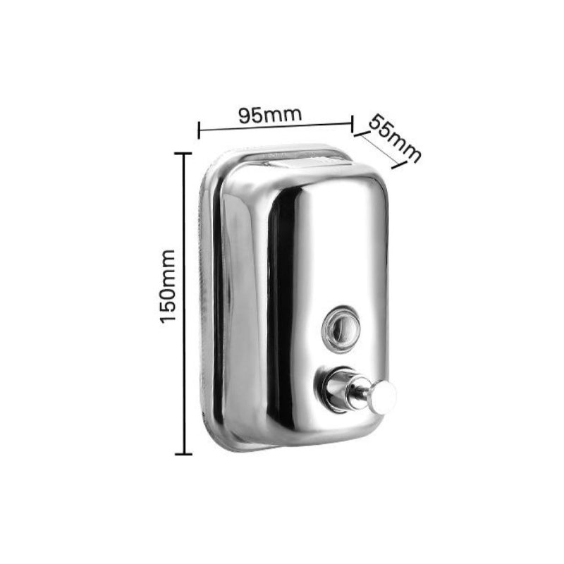 Wall Mount Stainless Steel Hand Soap Dispenser No-Drill Shampoo Shower Dispenser Non-Grip Wall Mounted Easy Installation