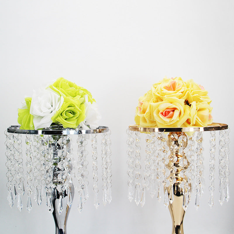 Candle Holder Table Centerpiece for Wedding Flower Vase Decor European Modern Gold and Silver