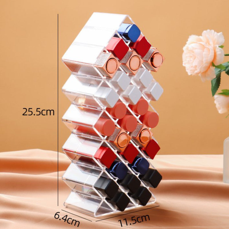 16/28 Grid Lipstick Holder Cosmetic Storage Box Lipstick Shelf Acrylic Desktop Dresser Shelf