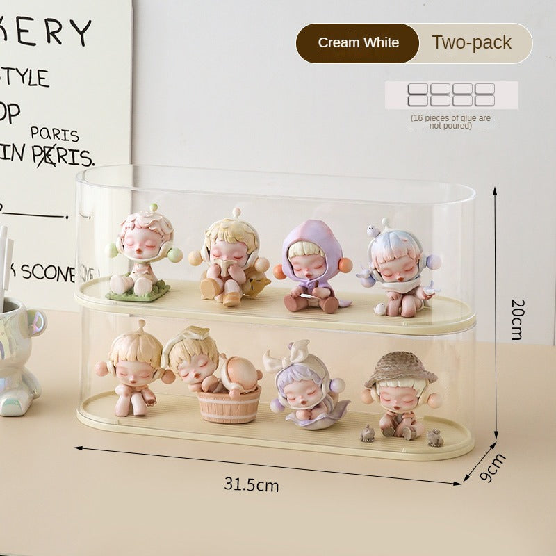 Display Cabinet Transparent Box Lego Popmart Molly Display Box Blind Box Storage Dustproof Acrylic Doll Display Rack