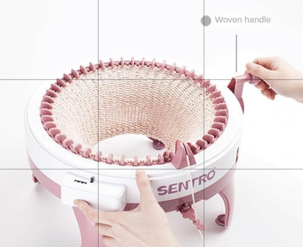 48 Pins Knitting Machine Smart Weaving Loom Round Knitting Machines Knitting Board Rotating Double Knit Loom for Sock Hat