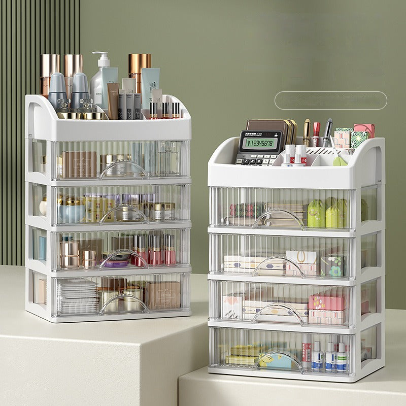 Five Layer Drawer Makeup Organizer Desktop Plastic Large Capacity Cosmetic Jewelry Storage Box NailPolish Lipstick Rack Organize