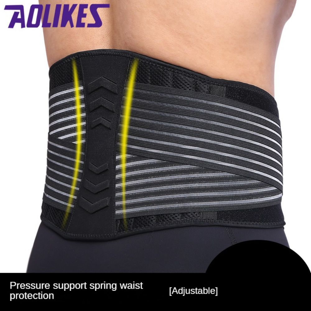 Fitness Spring Belt Lumbar Support Waist Back Strap Compression Springs Supporting Work Waist Support Lifting Heavy