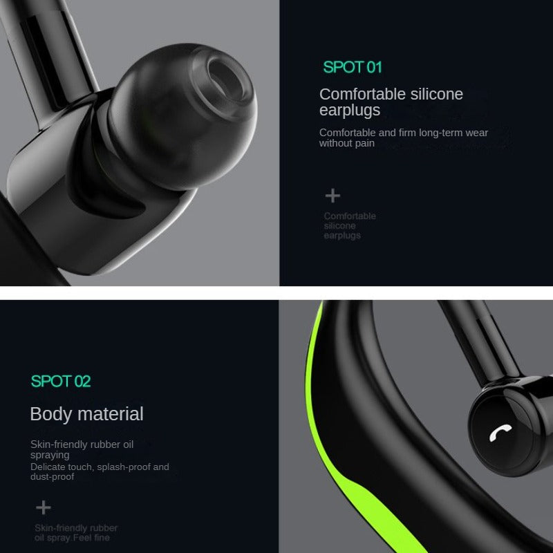 Bluetooth Earphone Sport Wireless Bluetooth Headset With Mic for Android and iOS PC Devices Caller ID Voice Recognition