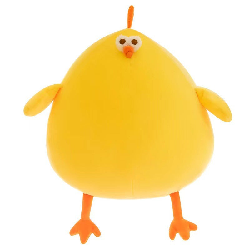 45CM Squishy Yellow Chick Doll Stuffed Fatty Soft Chicken Animal Plush Toy Elastic Pillow Cuddly Baby Toy Comforting Birthday Gift Stuffed Toys