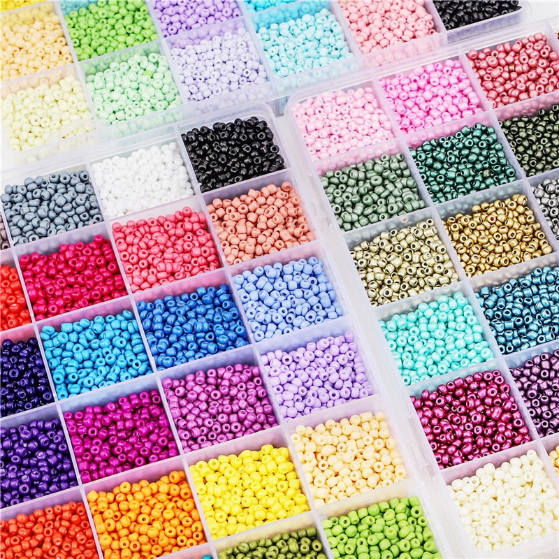 1Box 3mm Czech Crystal Charm Beads Glass Seed Bead Box Set For DIY Bracelet Earrings Bracelet Jewelry Making Accessories