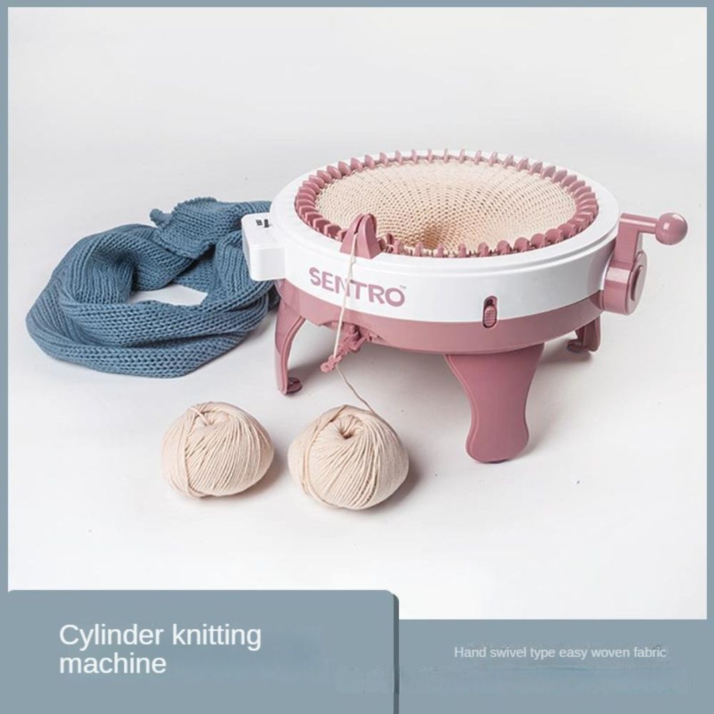 48 Pins Knitting Machine Smart Weaving Loom Round Knitting Machines Knitting Board Rotating Double Knit Loom for Sock Hat