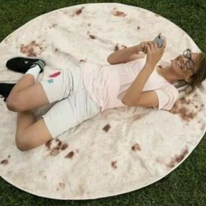 Flour Taco Throw Blanket for Camping Home Sofa Office Versatile Creative Soft and Comfortable Bedroom Blanket