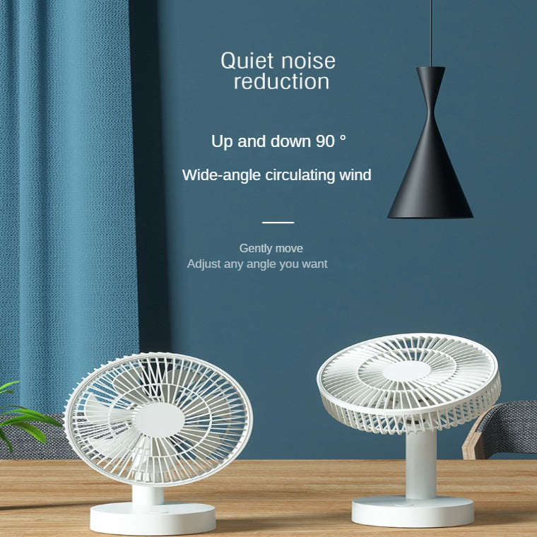 USB Mini Table Stand Fan Quiet Cooling Air Strong Wind Small Fan Desk Rechargeable USB Fan Cooler for room Adjustable Rechargeable Fan for Baby Stroller Office Table Fan