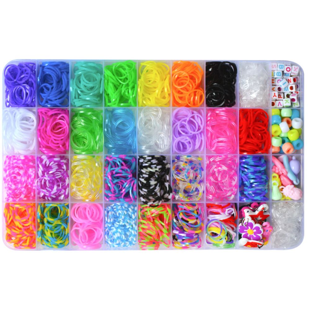 30 Colors Loom Rubber Bands For DIY Refill Bracelet Making Craft Kits Loom Twist Bands With More Accessories In Storage