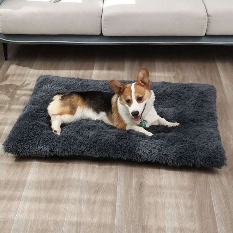 Pet Dog Bed Nest Warm Plush Dog Cat Cushion with Cozy Sponge for Medium Pets Snooze Calm Sleeping Indoor, Machine Washable