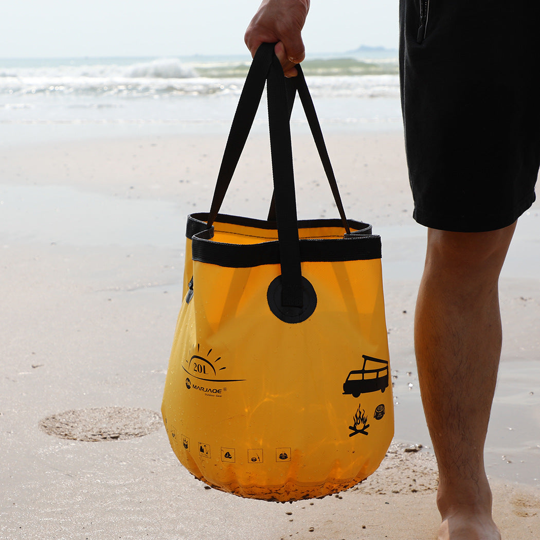 10L 12L 20L Outdoor Foldable Pail Bucket Portable Basin Water Container Pail Bucket for Camping Car Washing