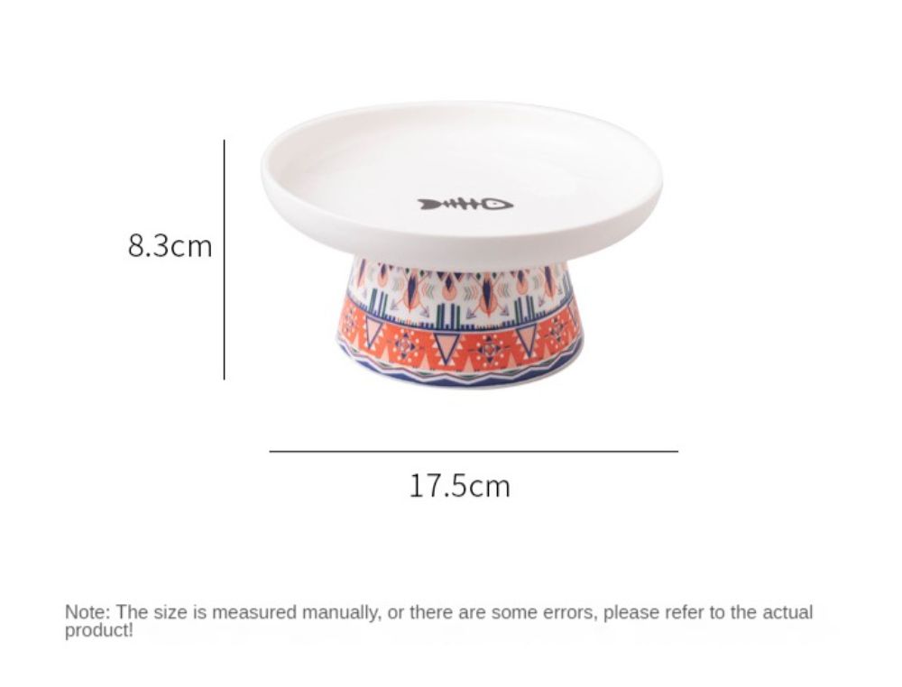 Ceramic Cat Bowl High Leg Neck Protection Cat Food Bowl Cat Bowl Drinking Bowl Pet Snack Bowl Pet Supplies
