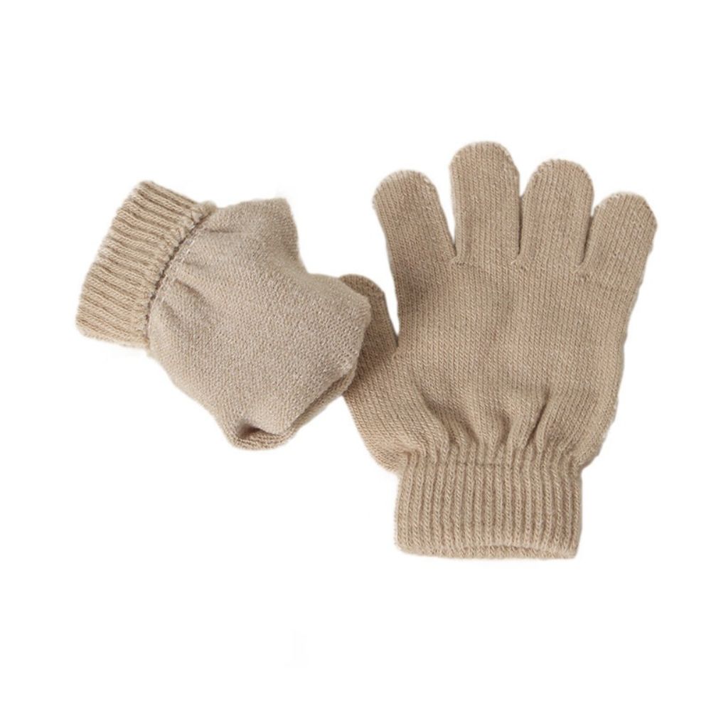 3PCS Kids Hat Scarf Gloves Set Kids Winter Beanie Scarf Gloves Set with Knit Thick Warm Fleece Lined for 1-5 Years Girls
