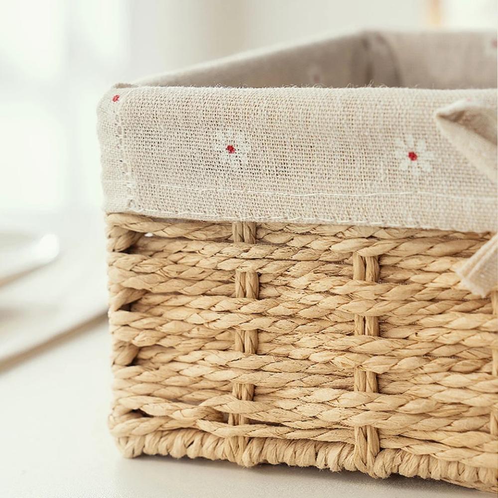 Rattan Basket Hand-Woven Storage Storage Desktop Sundries Organizer High Quality Material Easy To Carry