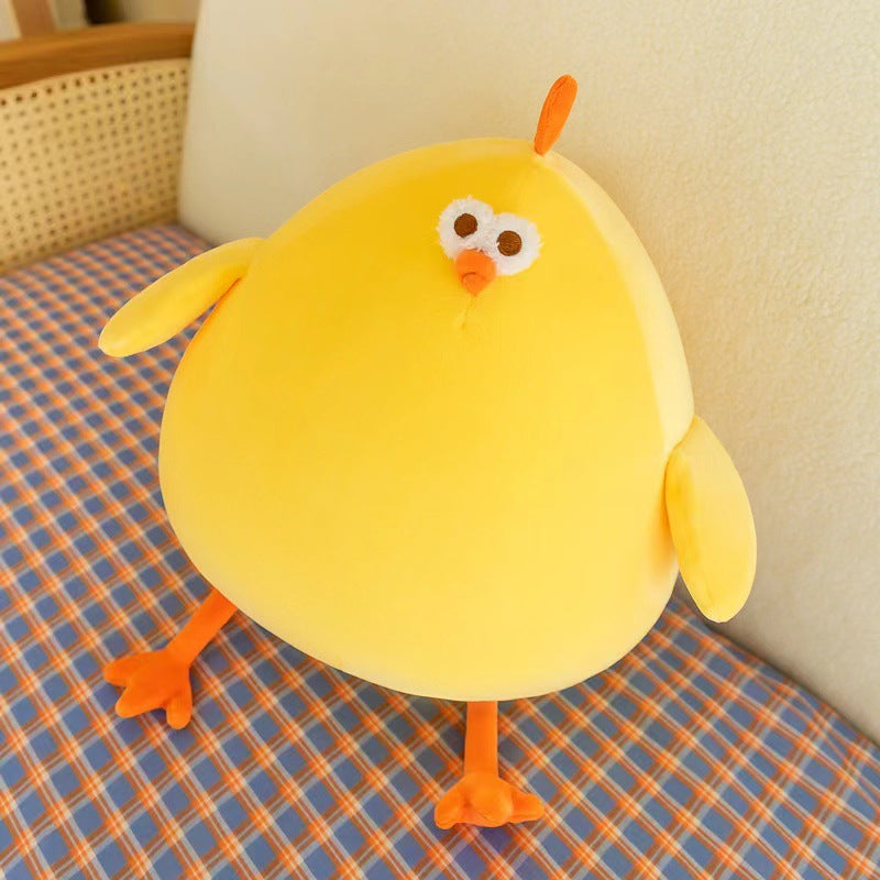 45CM Squishy Yellow Chick Doll Stuffed Fatty Soft Chicken Animal Plush Toy Elastic Pillow Cuddly Baby Toy Comforting Birthday Gift Stuffed Toys