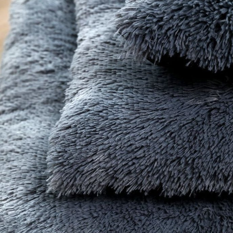 Pet Dog Bed Nest Warm Plush Dog Cat Cushion with Cozy Sponge for Medium Pets Snooze Calm Sleeping Indoor, Machine Washable