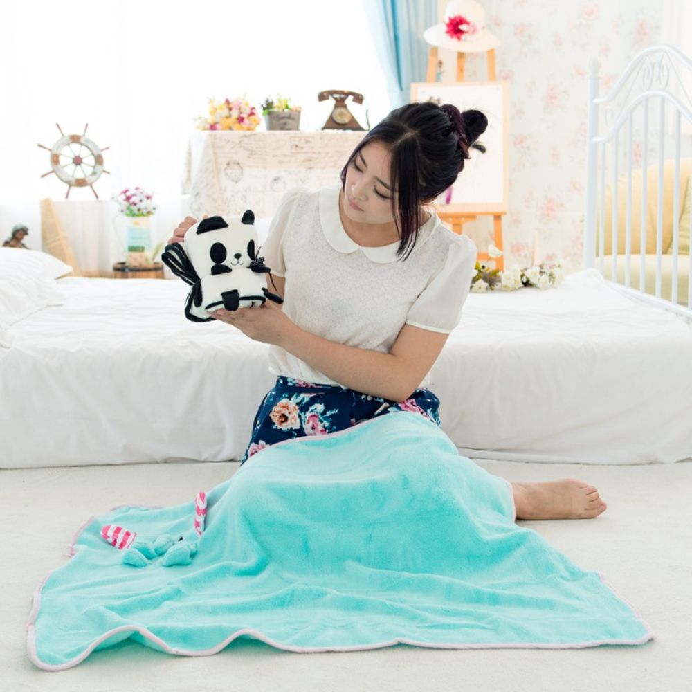 Cartoon Animal Design Coral Fleece Blanket Foldable For Kids Bed Soft And Comfortable For Kids Blanket