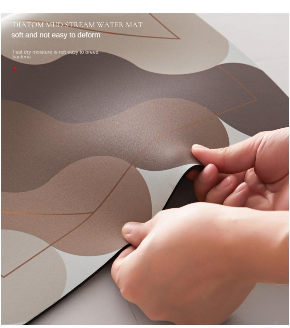 Nordic Style Special-shaped Diatom Mud Absorbent Mat Bathroom Door Non-slip Foot Mat Bathroom Entrance Door Floor Mat