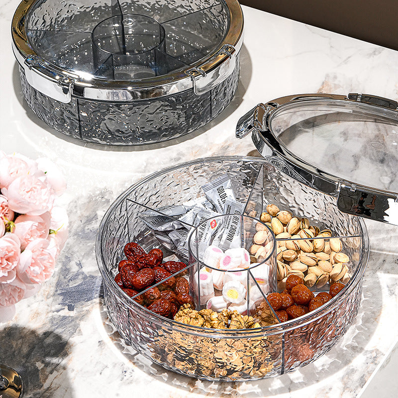 Light Luxury Sealed Storage Room Dried Fruit Plate Household 2024 New Fruit Plate Chinese New Year Candy Box
