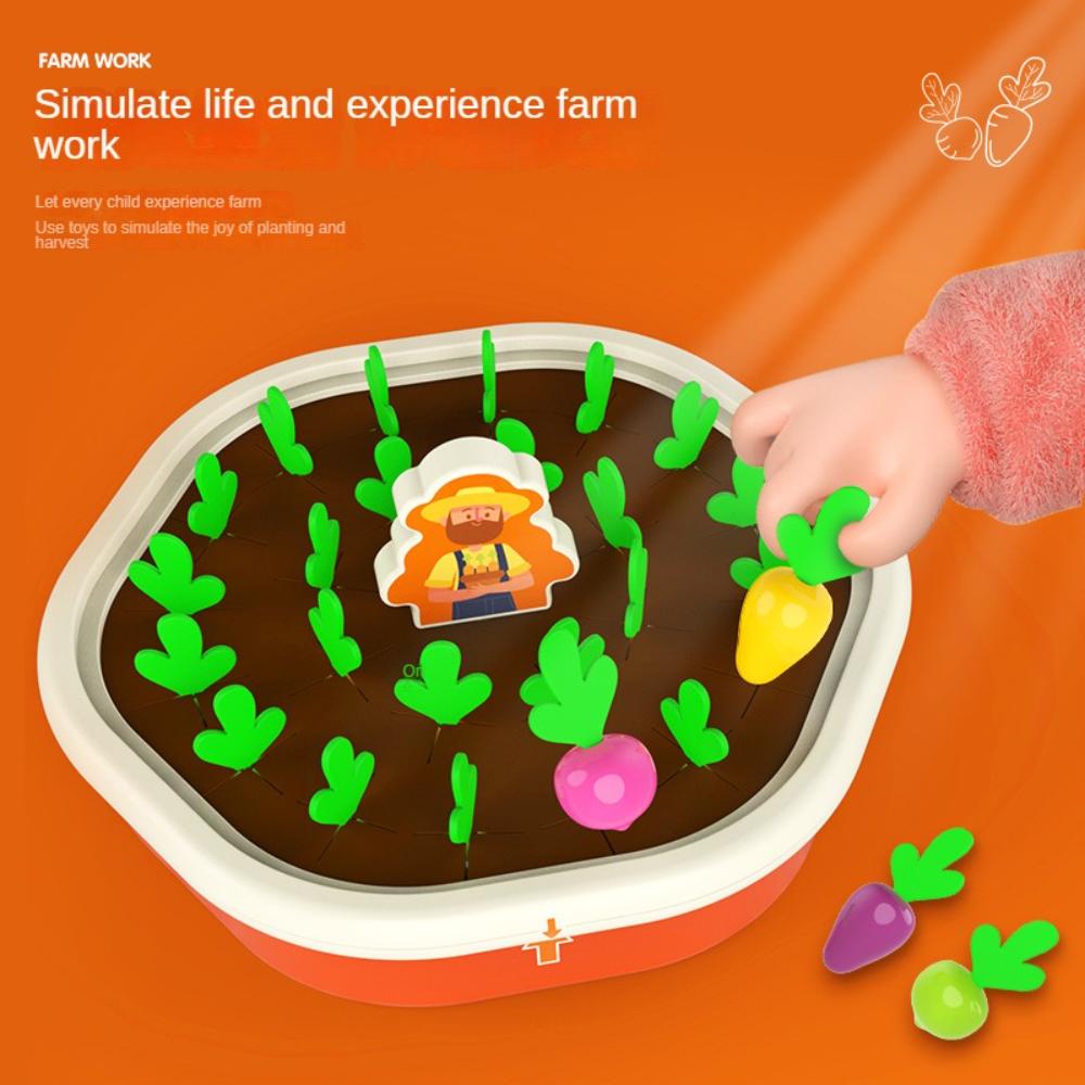 Pulling Carrot Harvest Game Toy Montessori Educational Shape Sorting Matching Baby Children Puzzle Educational Toys