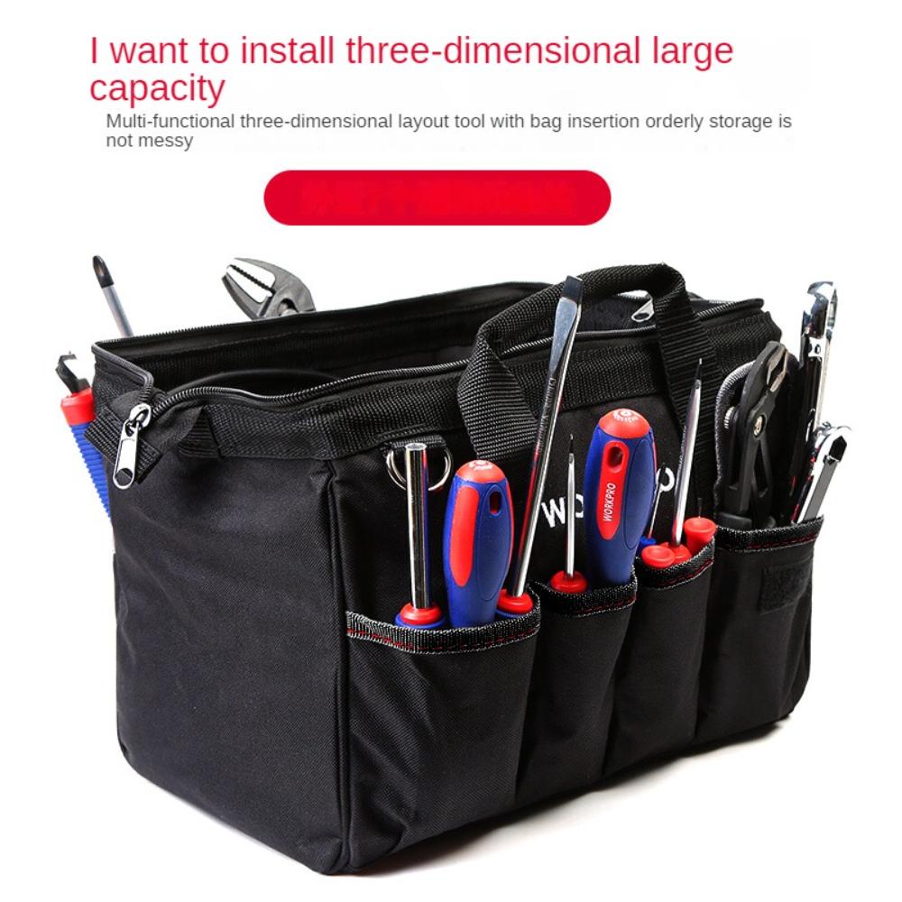 12 Inches Tool Bag Waterproof Electrician Bag Adjustable Strap Heavy Duty And Sturdy Bag Tool Bag Storage
