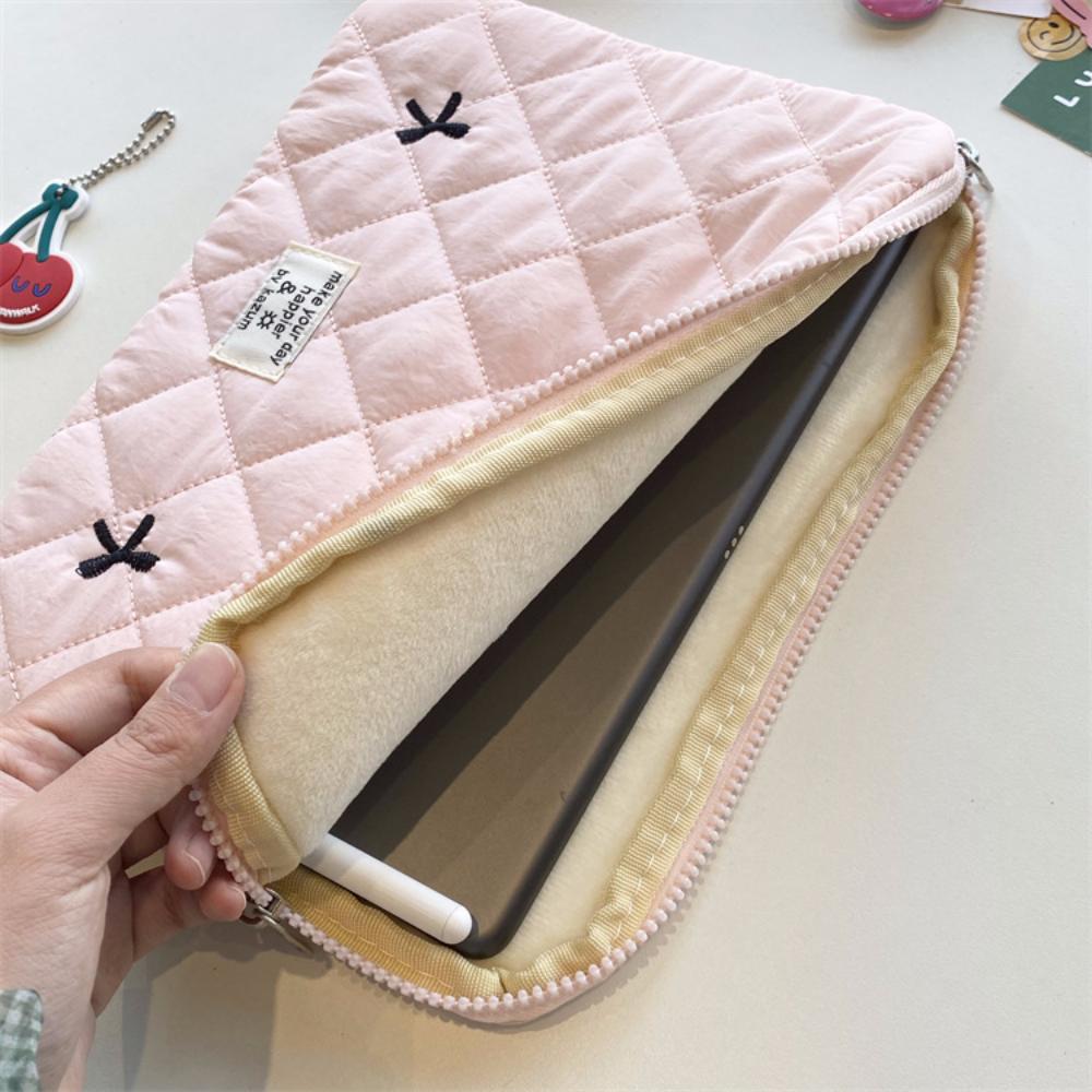 Laptop Bag Korean Version Ballet Style Bow Embroidery Tablet Storage Bag 13 inches Laptop Storage Bag