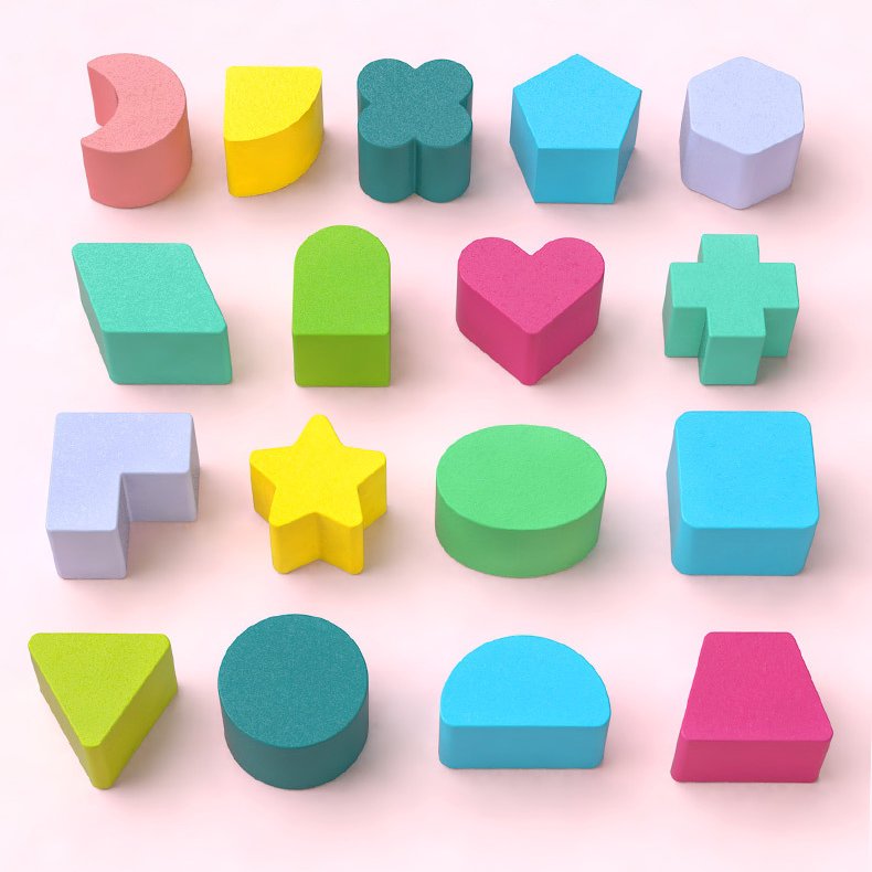 Kids Shape Sorter Learning Toys for Toddlers,Stacking Blocks Montessori Toys Preschool Gift