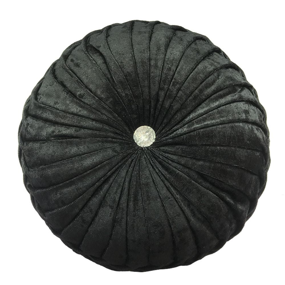 Round Pumpkin Throw Pillow Velvet Pleated Couch Cushion Floor Pillow for Sofa Chair Bed Car Home Decoration Soft Comfort