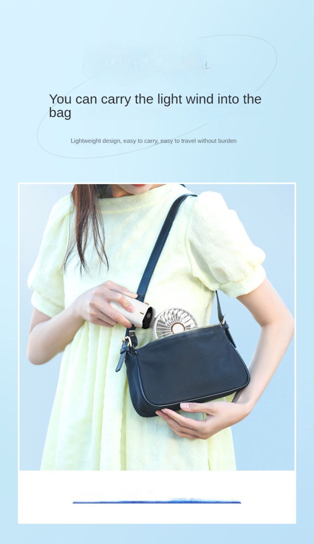 Portable Fan Battery Rechargeable Mini Fan Handheld Fan with 5 Speeds Wind LED Display Wearable Hanging Neck Fans