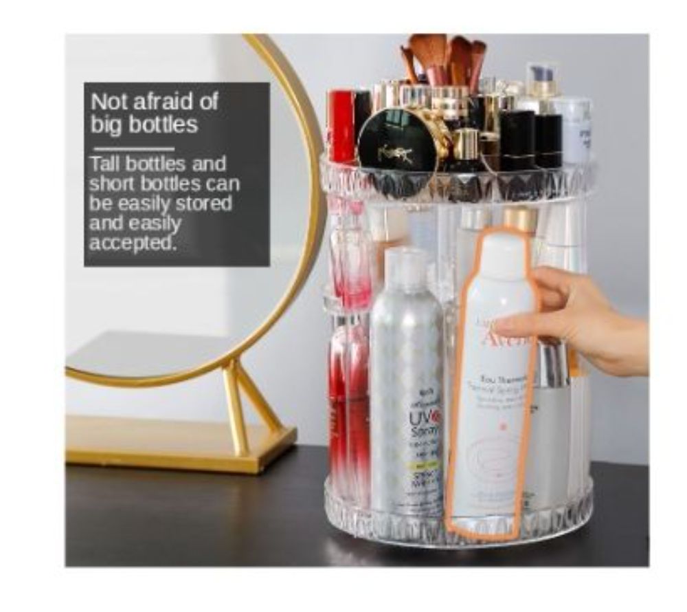 Storage Box Rotating Cosmetic Storage Box Transparent Acrylic Thick Material High Quality Colorless Makeup Storage