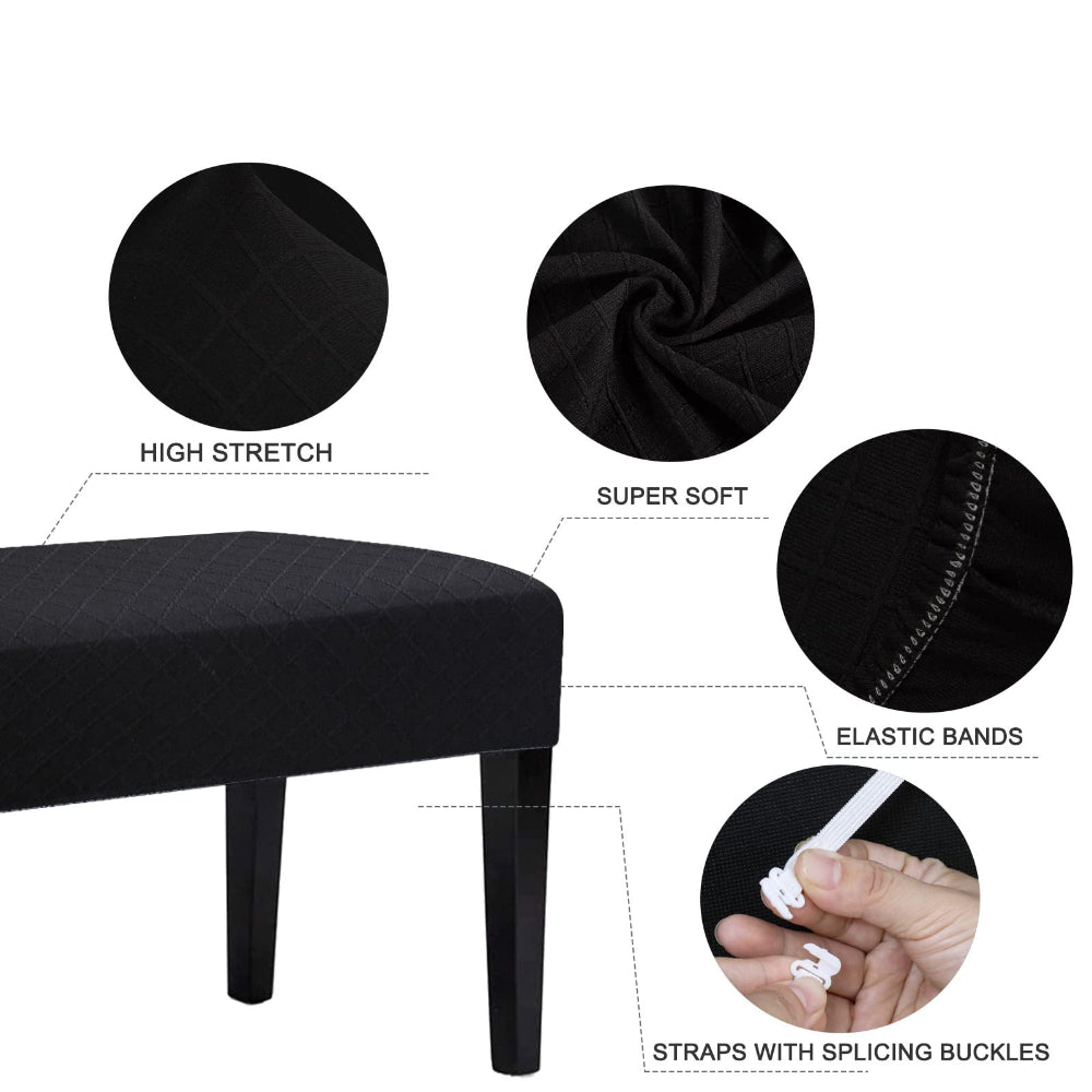 Non-slip Removable Washable Stretchable Bench Covers Dining Room Long Chair Protector for Hotel Home Garden Furniture