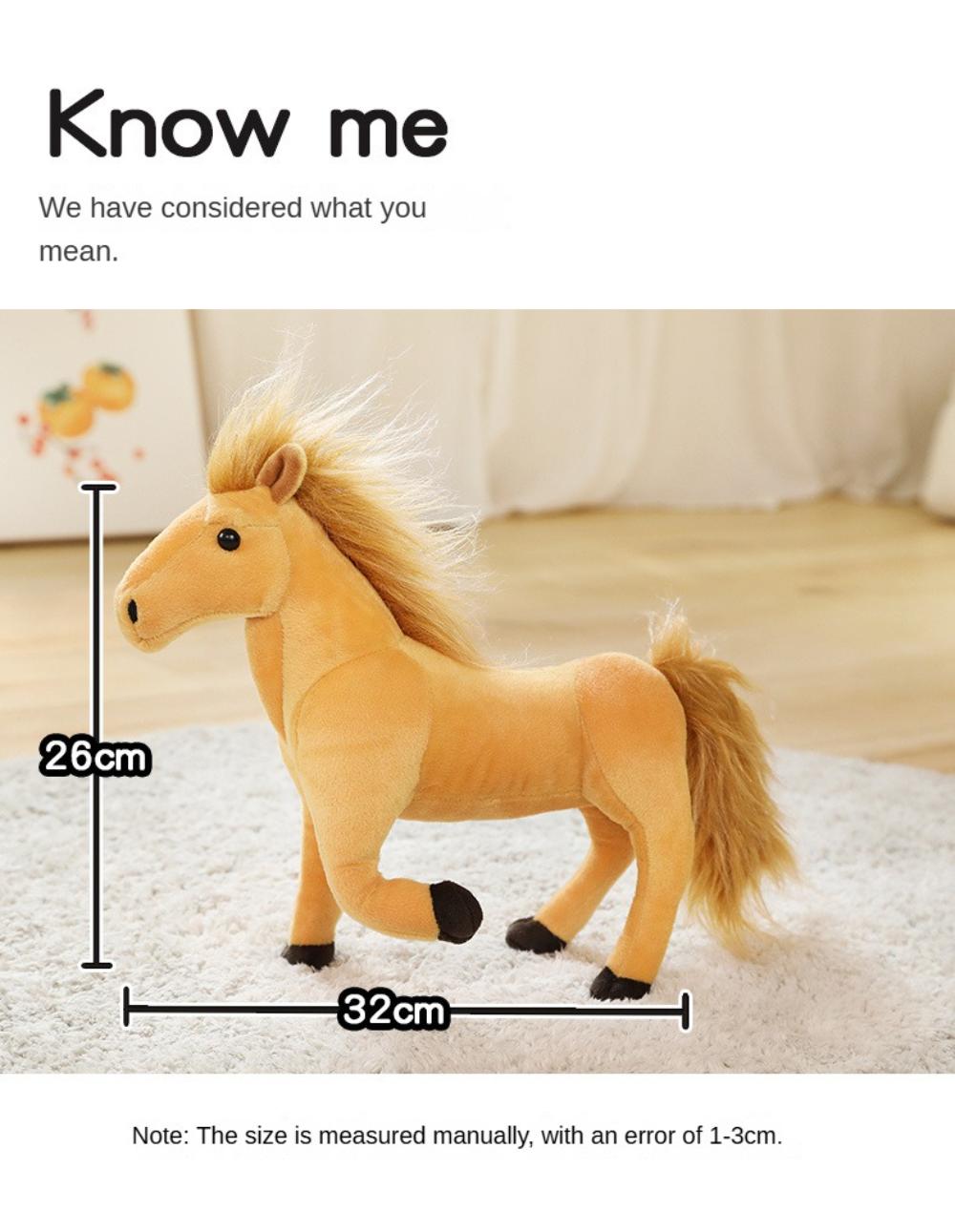Stuffed Animals Horse Soft Toy Sleeping Hug for Animal Themed Parties Living Room Holiday Birthday Gift
