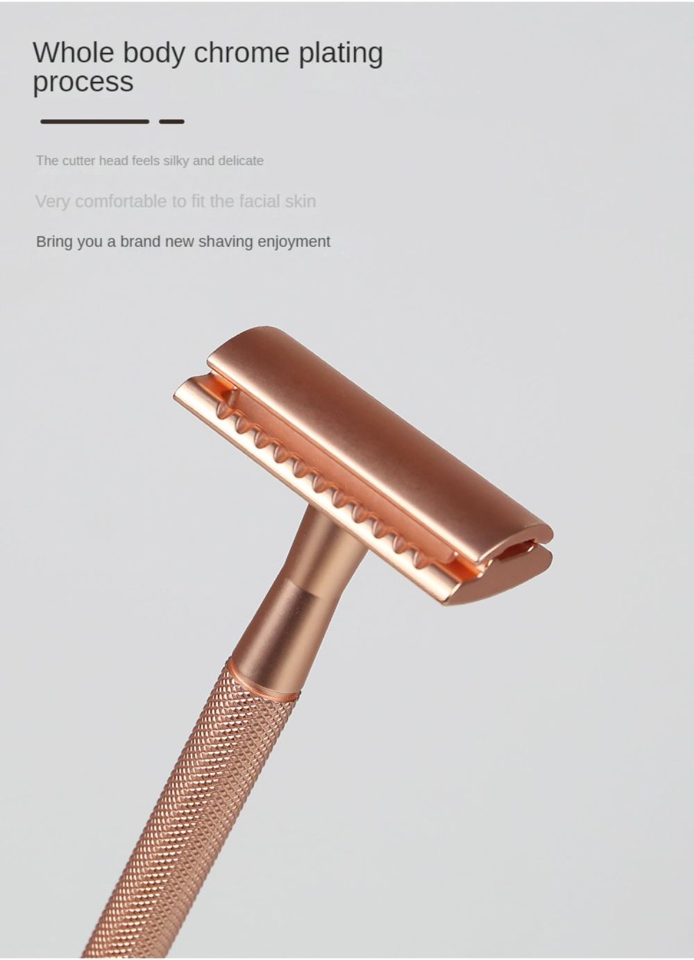 1PC Safety Razor Men's Double Edge Razor Classic Manual Shaving Razor For Women Hair Removal with 5 pcs Shaving Blades