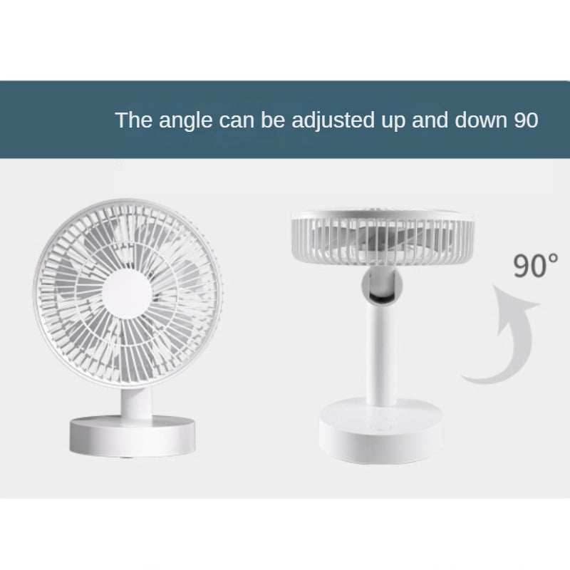 USB Mini Table Stand Fan Quiet Cooling Air Strong Wind Small Fan Desk Rechargeable USB Fan Cooler for room Adjustable Rechargeable Fan for Baby Stroller Office Table Fan