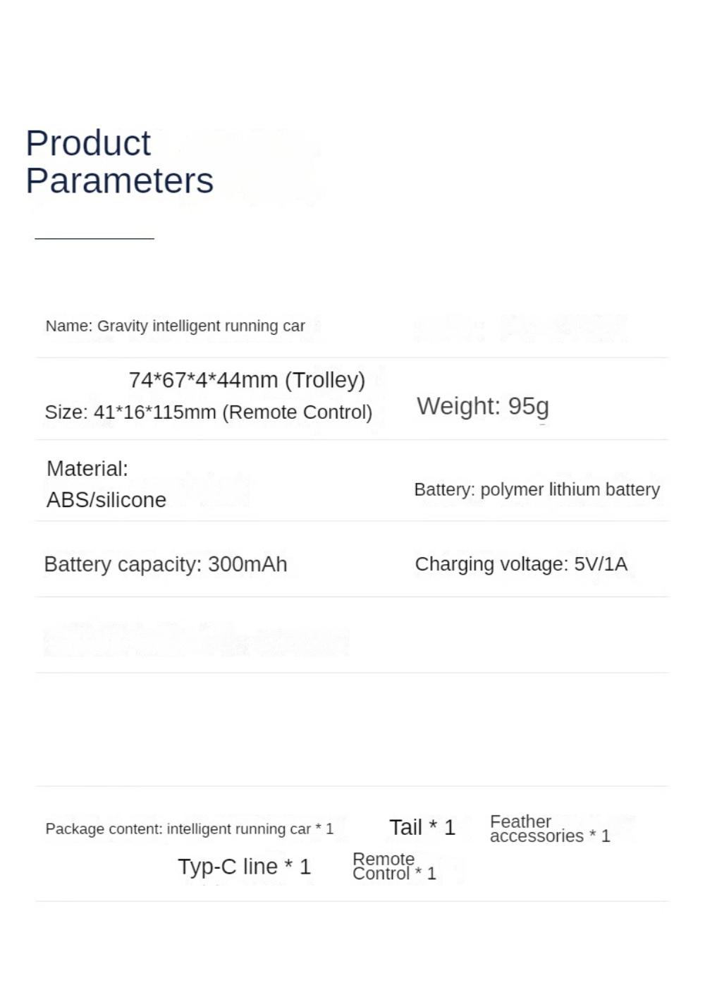 Remote Control Interactive Cat Car Toy USB Charging Chasing Automatic Self-moving Remote Smart Control Car Interactive