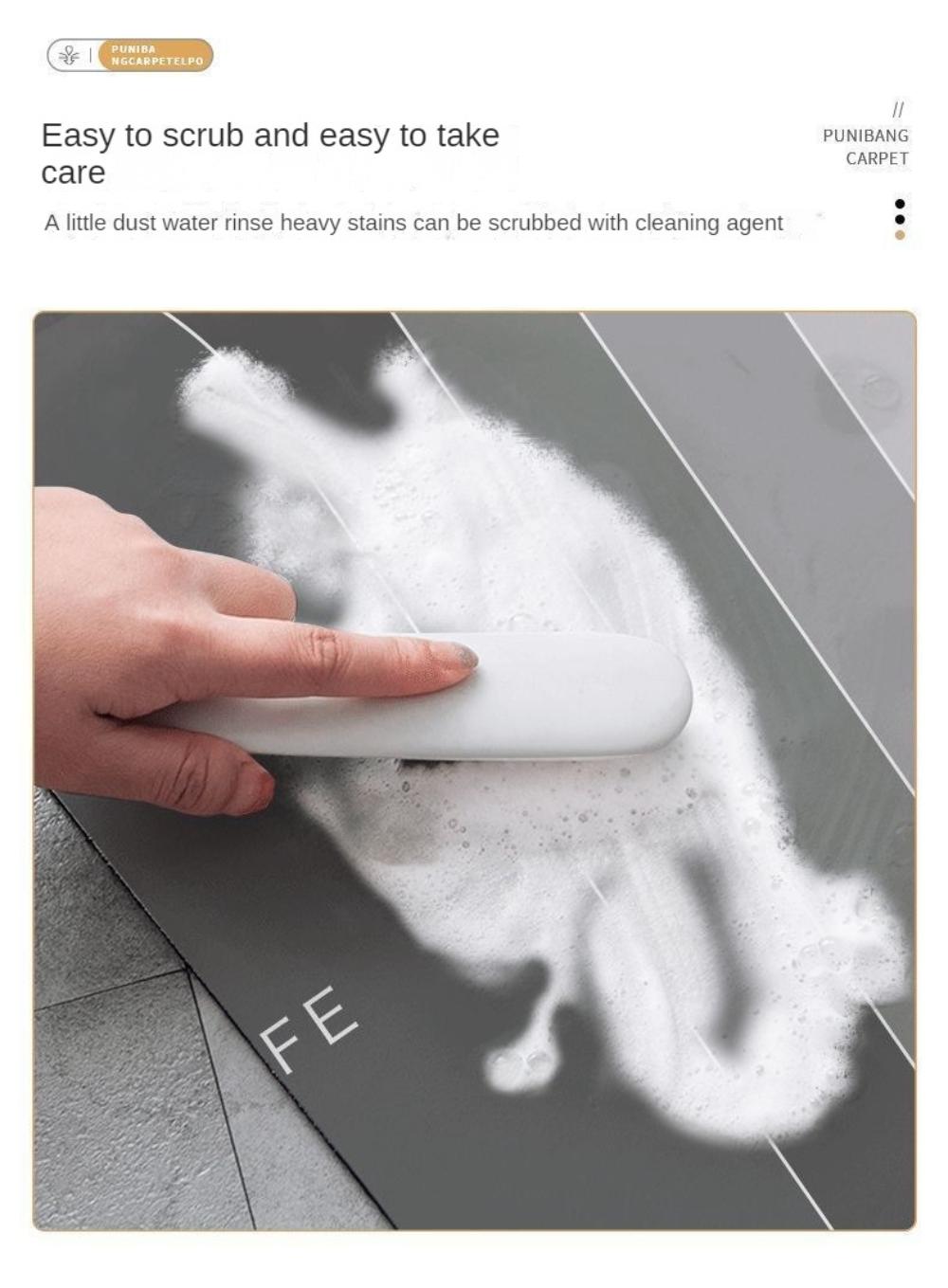 Light Luxury Ins Wind Soft Diatom Mud Bathroom Floor Mat Light Luxury Entry Door Mat Toilet Toilet Dirty Non-slip Absorbent Foot Mat