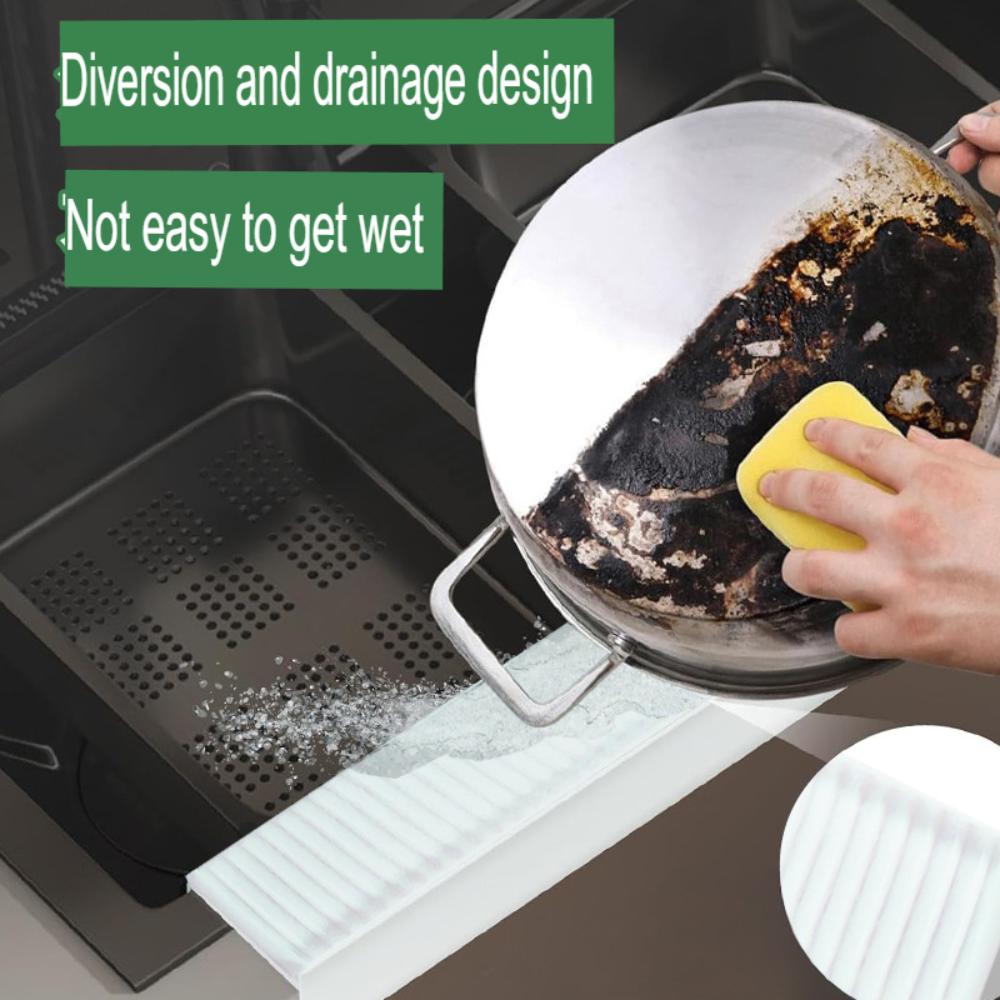 Kitchen Sink Edge Protector,Silicone Sink Edge Cover with Suction Cups,Silicone Sink Splash Guard for Bathtub Kitchen