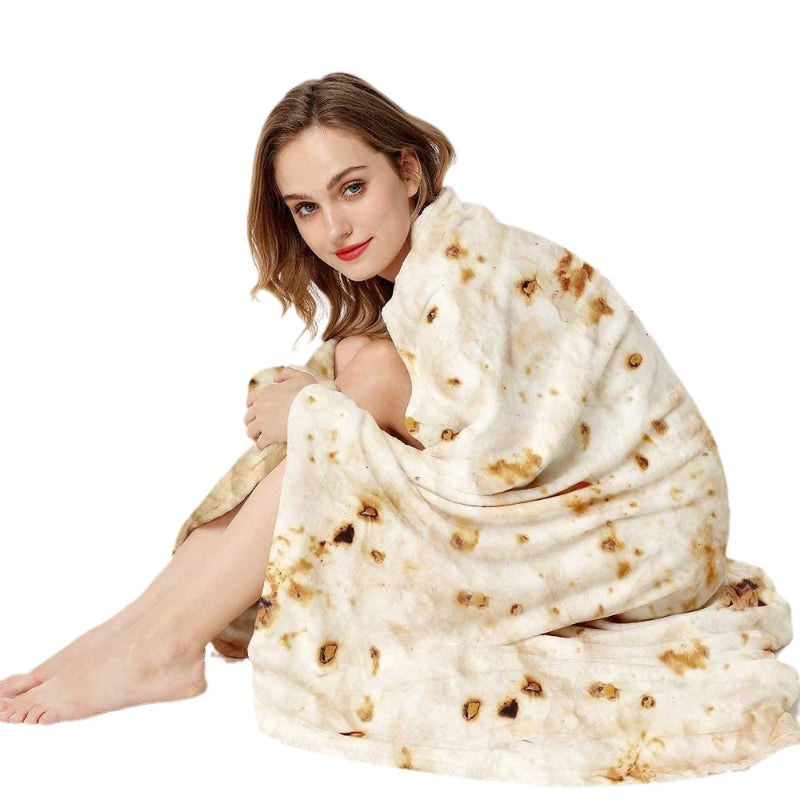Flour Taco Throw Blanket for Camping Home Sofa Office Versatile Creative Soft and Comfortable Bedroom Blanket