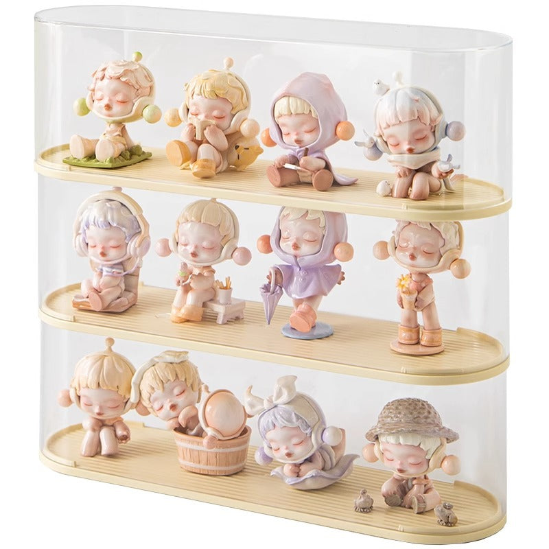 Display Cabinet Transparent Box Lego Popmart Molly Display Box Blind Box Storage Dustproof Acrylic Doll Display Rack
