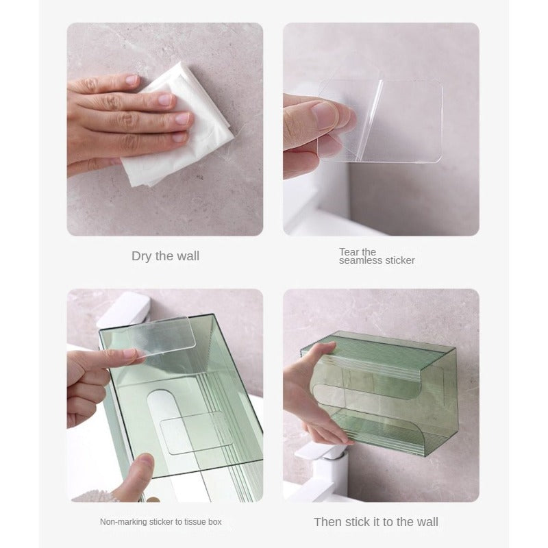 Tissue Box Wall Mounted Kleenex Wash towel storage box Toilet Bathroom kitchen Hang Upside Down Tissue box