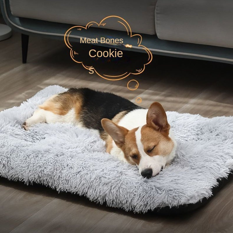 Pet Dog Bed Nest Warm Plush Dog Cat Cushion with Cozy Sponge for Medium Pets Snooze Calm Sleeping Indoor, Machine Washable