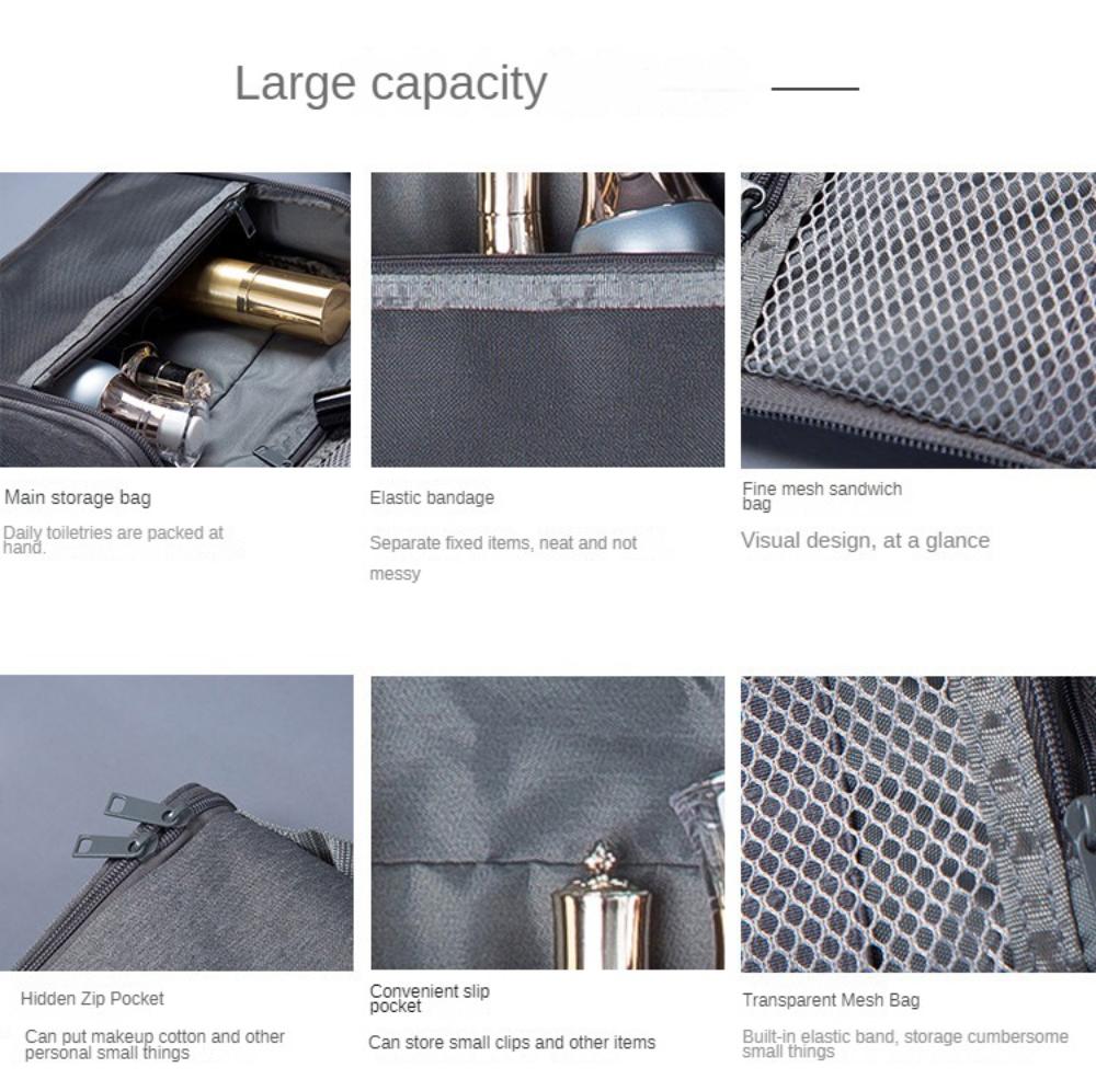 Japanese Style/Simple Clamshell Toiletry Bag/24H Fast Shipping/Travel Business Trip Cosmetic Bag/Portable Travel Storage