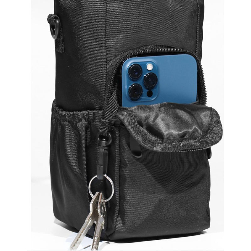 Crossbody Water Bottle Bag, Waterproof Solid Color Water Bottle Sling Bag, Durable Adjustable Strap Water Bottle Carrier Bag Women Girls